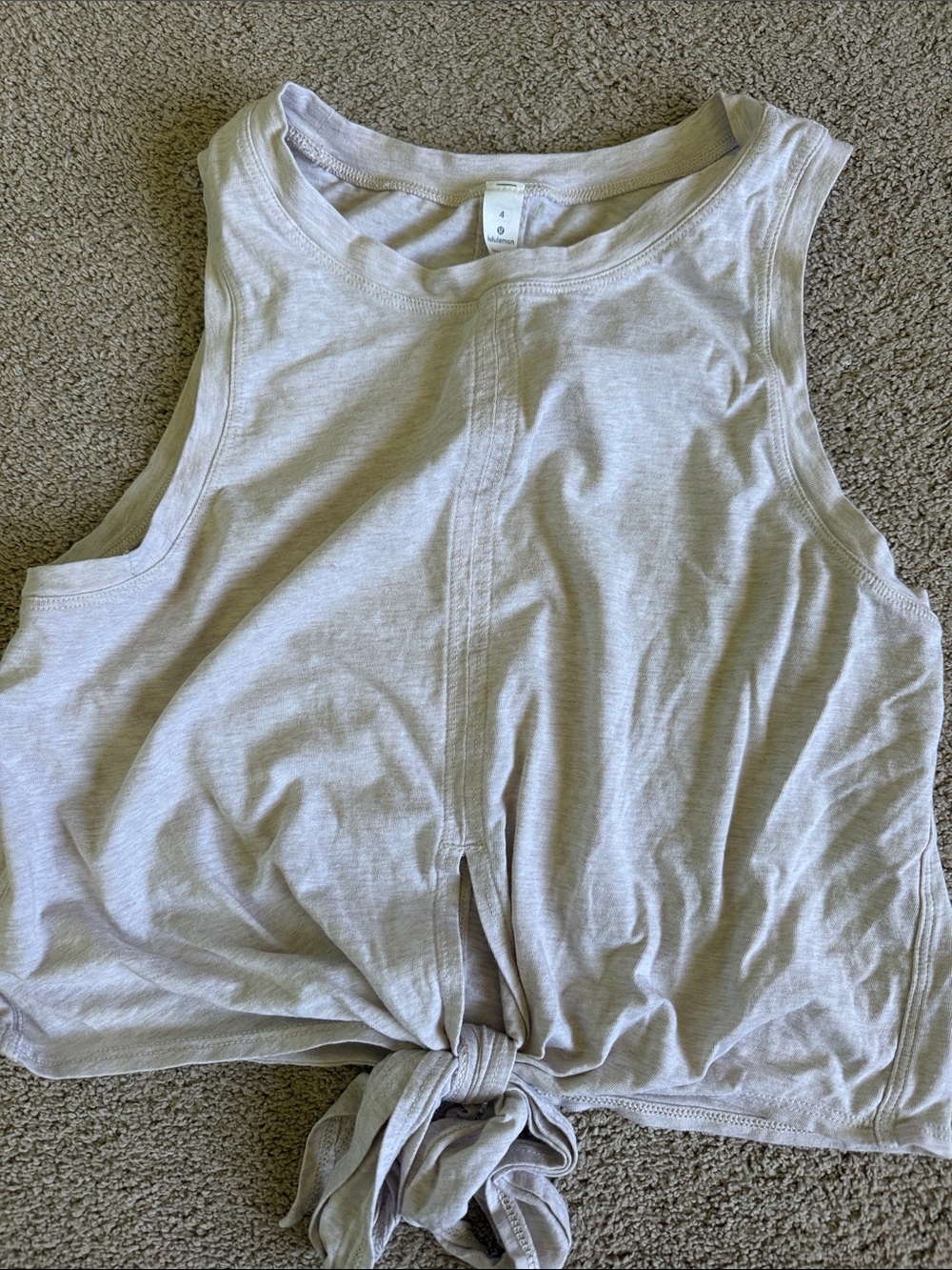 lululemon athletica Light Lilac Tie-Front Crop Tank